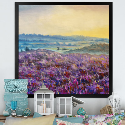 Sunrise On Purple Lavender Painting " Sunrise On Lavender "