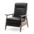 Fremont Leather Wood Arm Push Back Recliner-98365628