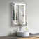 32"H Recessed or Surface Mount LED Medicine Cabinet with Clock, Temperature, Anti Fog Function