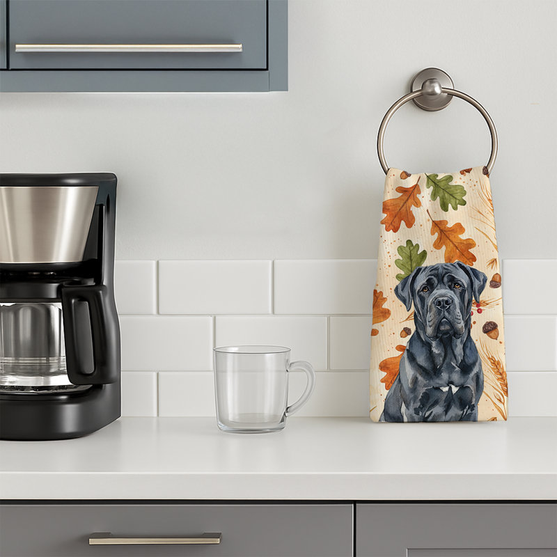 Serviette de cuisine tricolore Sheltie, Mastiff napolitain noir