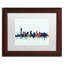 «Jersey City NJ Skyline Blue», impression encadrée-17767778-40179812-69487650