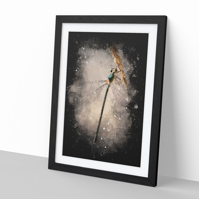 Dragonfly Vol.4 - Picture Frame Graphic Art, 36cm H x 27cm W x 2cm D, Black
