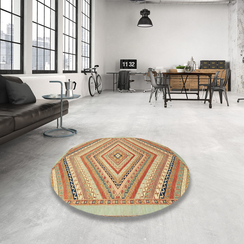 Abstract Indoor Rug, Round 5'