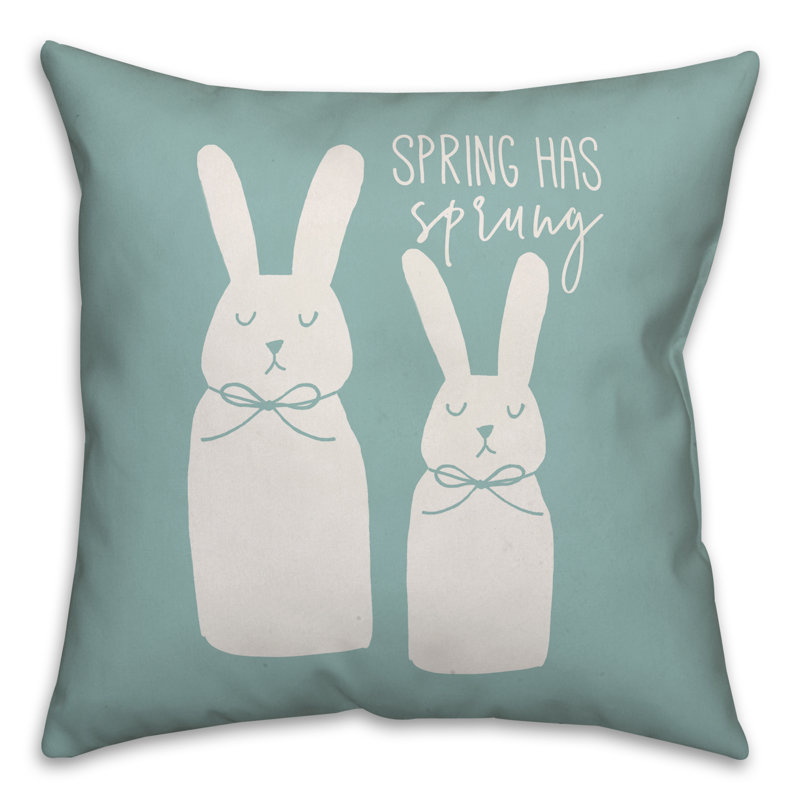  Coussin Spring, 18 po x 18 po, Pas de bourre, Bleu sarcelle
