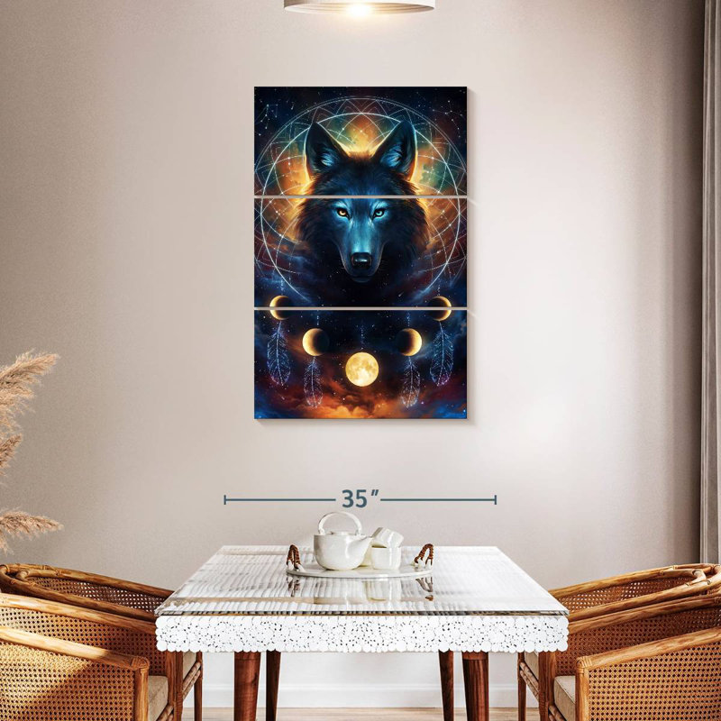 Brampt Dreamcatcher Wolf, 45" H x 28" W