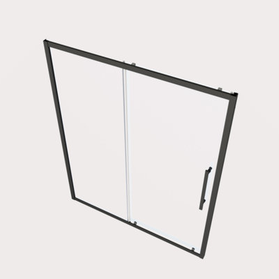 56"-60"W X 72"H Sliding Shower Door, Sliding Door, With 1/4" Tempered Glass 6072