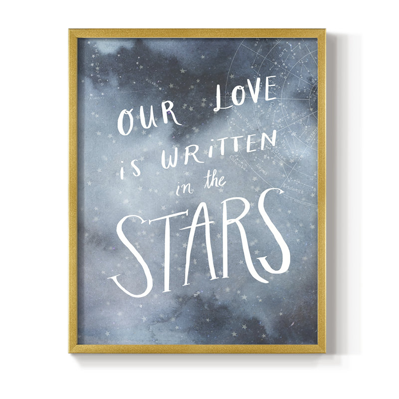 «Celestial Love IV», reproduction encadrée - bois massif, H 15 po x l 12 po, Doré