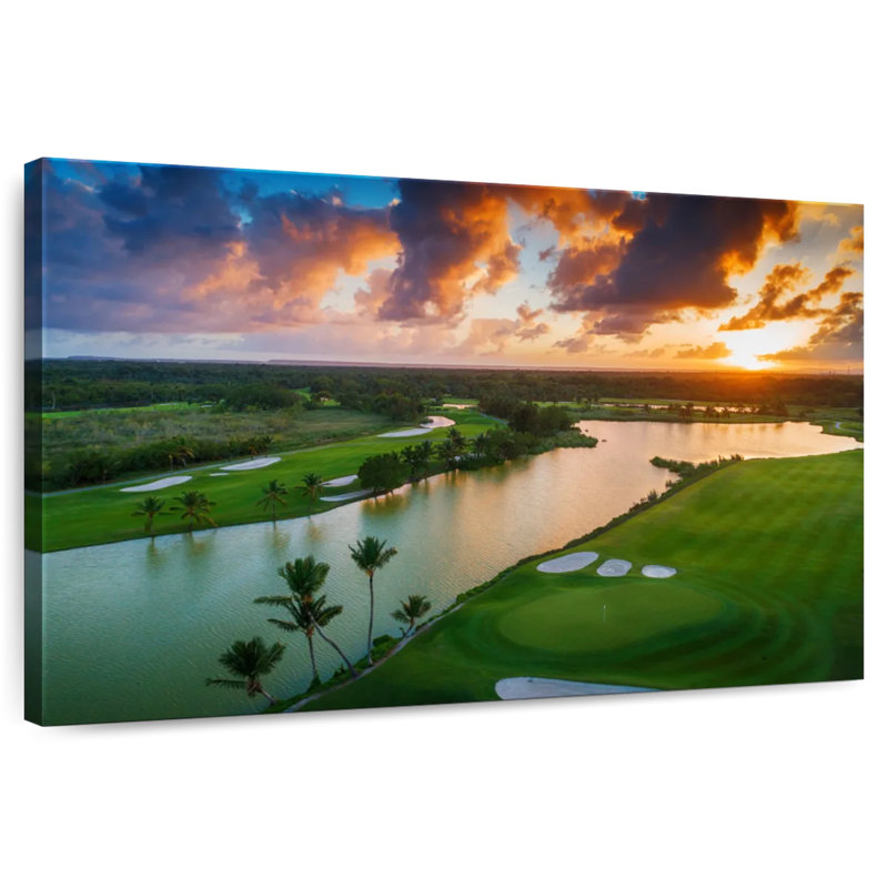 Harpa Golf Course Sunset, 32" H x 48" W