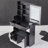 29.2" Small Size Left Drawer Desktop Vanity Table + Cushioned Stool, Large Sliding, Touch Control, Tri-Color Switching, Brightness Adjust LED Mirror, High Capacity Storage, Suitable For Small Space