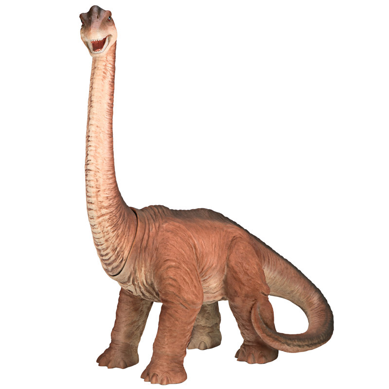 Statue de dinosaure brachiosaure à l'échelle du jurassique