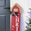 42 "H Christmas" en bois "Merry Christmas" en forme de porche soupir de maison