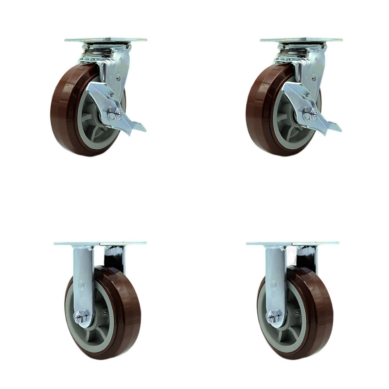 4 Piece Polyurethane Caster Set