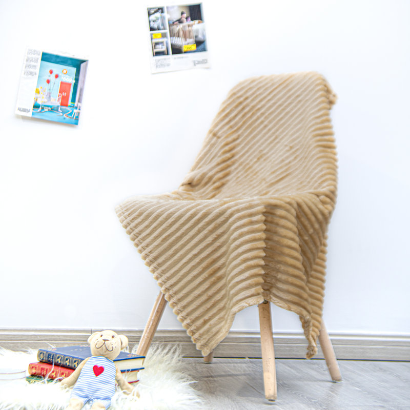 Couverture en peluche flanelle pour tout-petits, couverture moelleuse réversible pour bébé, 30 po x 40 po - NTBAY, Chameau