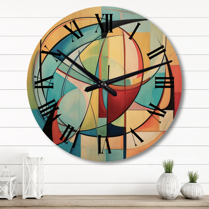 Horloge murale en bois massif Markina, Grand