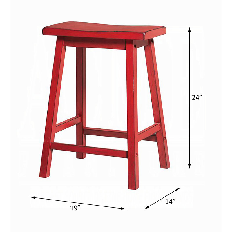 Tabouret de comptoir Gaucho (ensemble de 2), Rouge