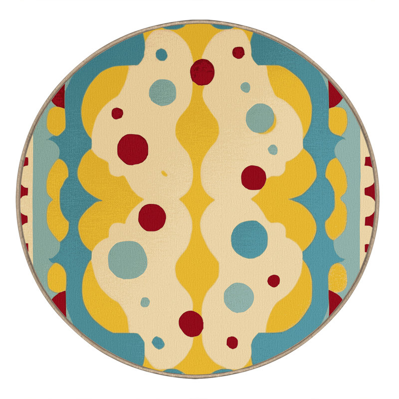Funky Curl Rug, Round 4'