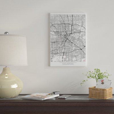 " Houston Minimal Urban Blueprint Map " by Hubert Roguski