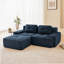 Canapé modulaire en forme de L de 82 pouces, tissu velours côtelé, assise profonde, repose-pieds mobile, sans assemblage, conception antidérapante-1276013601-1276013603
