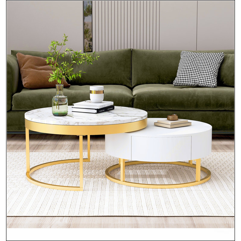 Table basse gigogne moderne avec tiroirs Modern