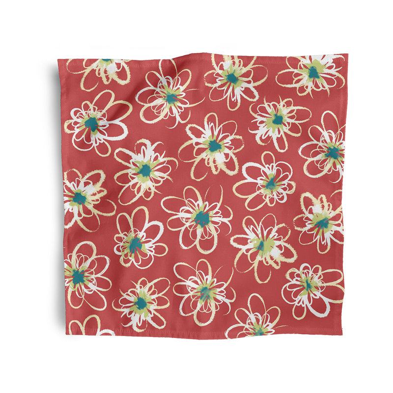 Cimberly Penelope Floral Napkins, Orange