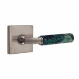Select Round Privacy (Bed & Bath) Door Lever with Square Rosette