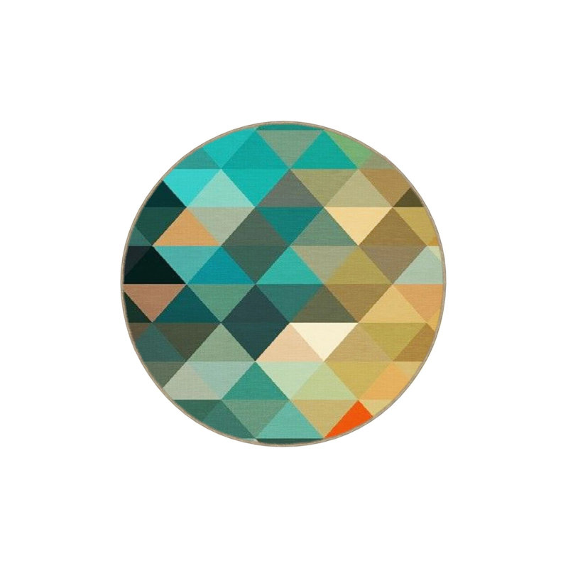Creative Modern Decorative Carpet With Triangle Crystal Geometric Pattern, Rectangle 3'4" x 6'7"
