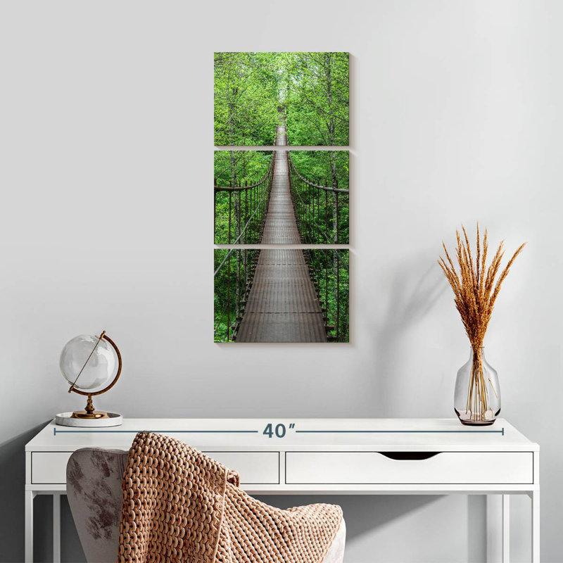 Bridge in Forest, 27" H x 12" W