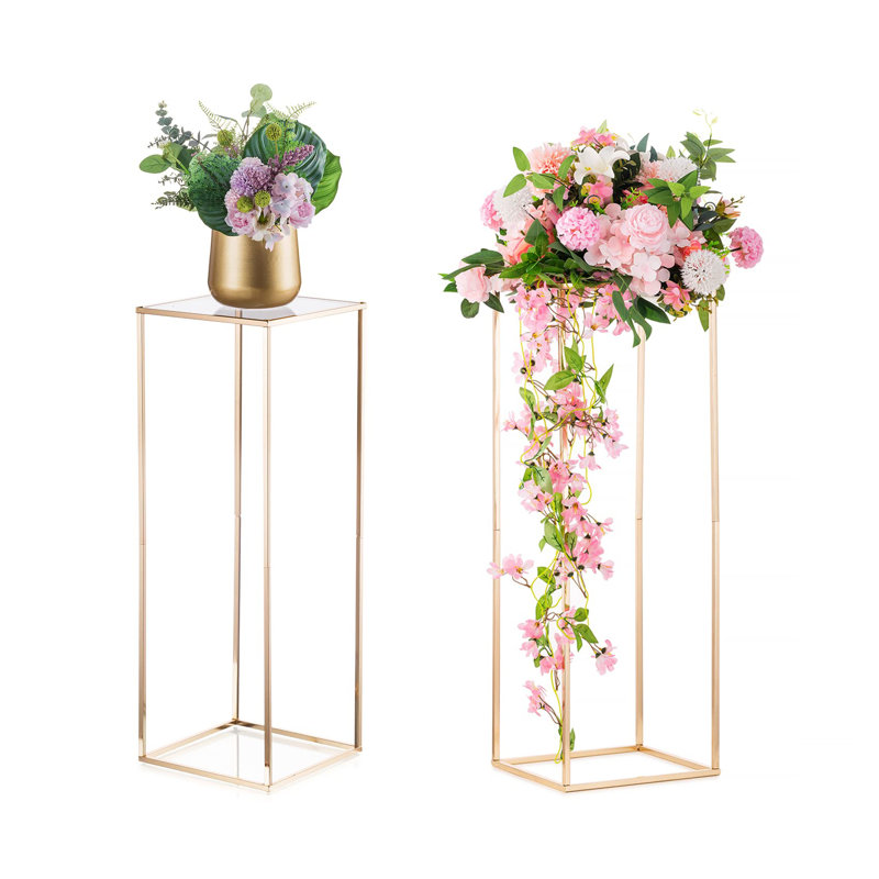 Blayr Metal Floor Vase, Gold