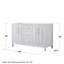 Daria 59'' W Double Bathroom Vanity Base-878228652