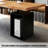 Brown+Black Rectangular Solid Wood+Iron with 1 drawers desk-1134190333