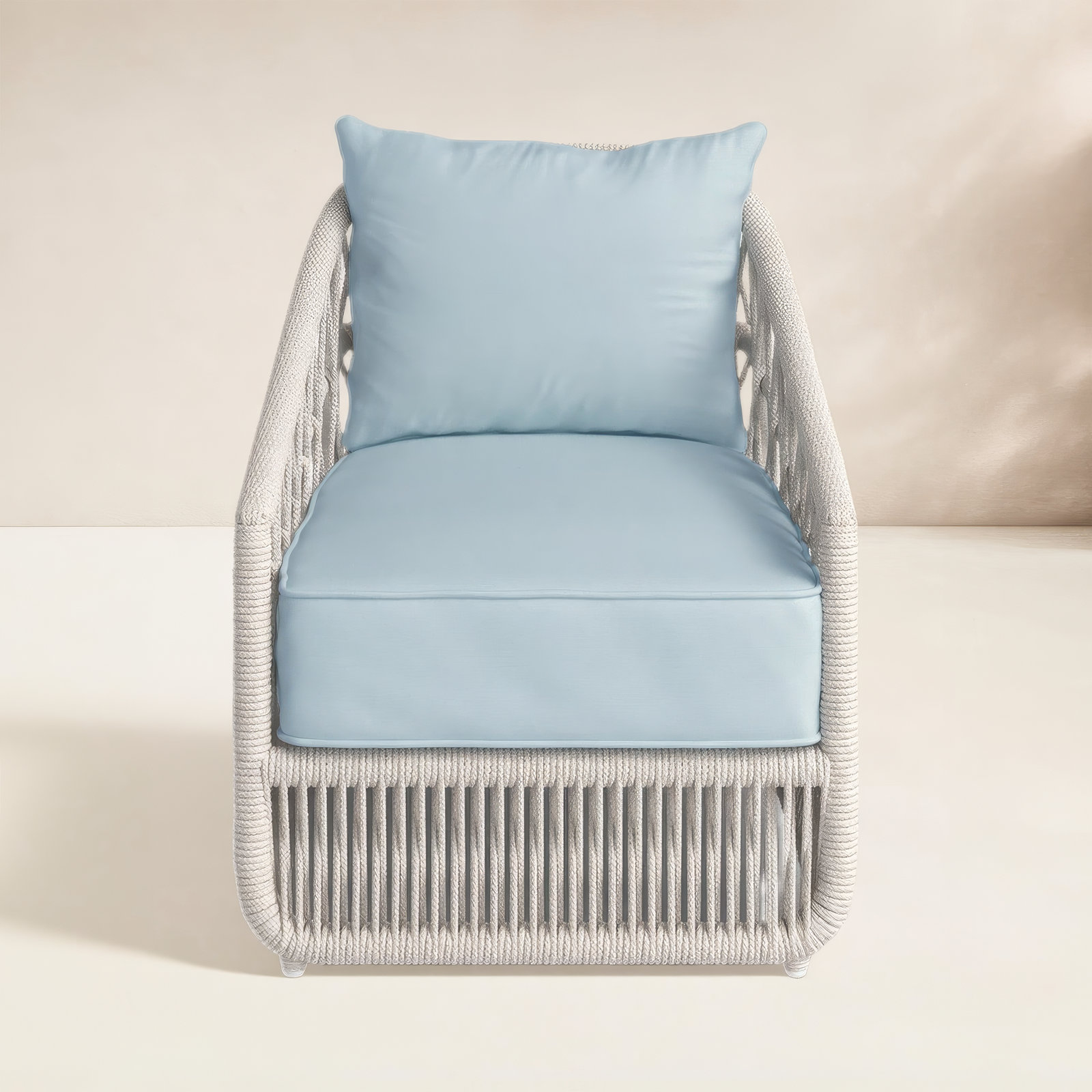 Lucan Patio Chair with Sunbrella Cushions, Canvas Skyline Sunbrella®