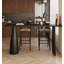 Table de bar rectangulaire en bois massif de style Wabi-Sabi-126609068