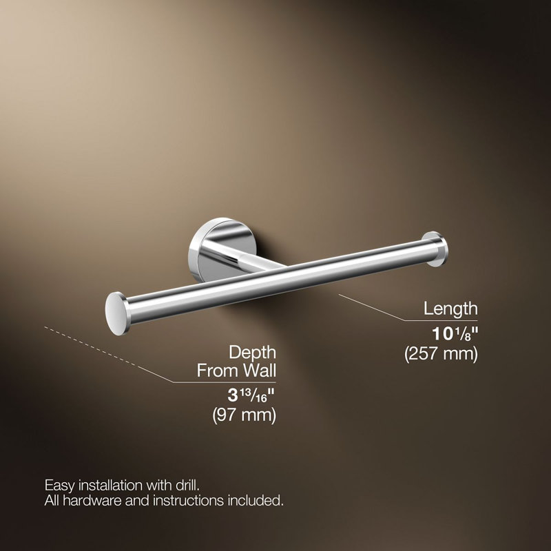 Double Toilet Tissue Holder, Polished Chrome