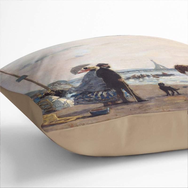 Square Cushion, 40cm H x 40cm W x 15cm D, Stone