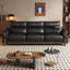 Canapé modulaire noir en cuir véritable-598562726-598562740-598562632