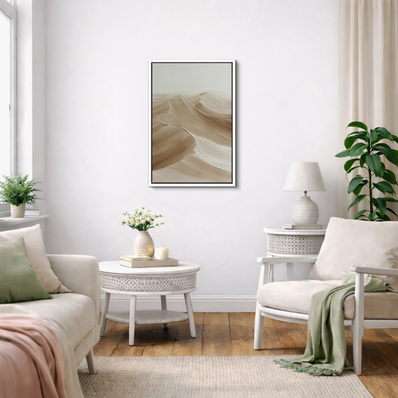 Taupe, œuvre d'art abstraite grise, photos de salon moderne, impression sur toile encadrée, H 24 po x l 16 po x P 1,5 po