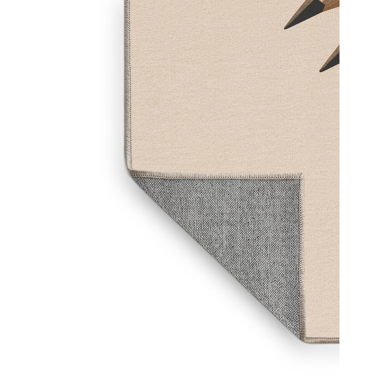 Tapis beige moderne à motif de crayons de couleur Parlin lavable à la machine, 8 x 10