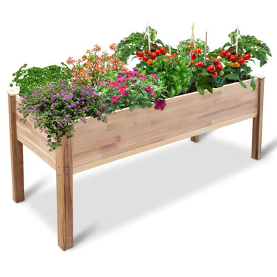 Adamo Wood Elevated Planter