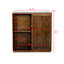 Buffet Mid Century 2 portes coulissantes, bandes décoratives en bois massif de couleur noyer, pour le salon, la cuisine, la salle à manger, le vestibule, le buffet à vin avec bandes. Armoire de rangement. Pour divers endroits. ,