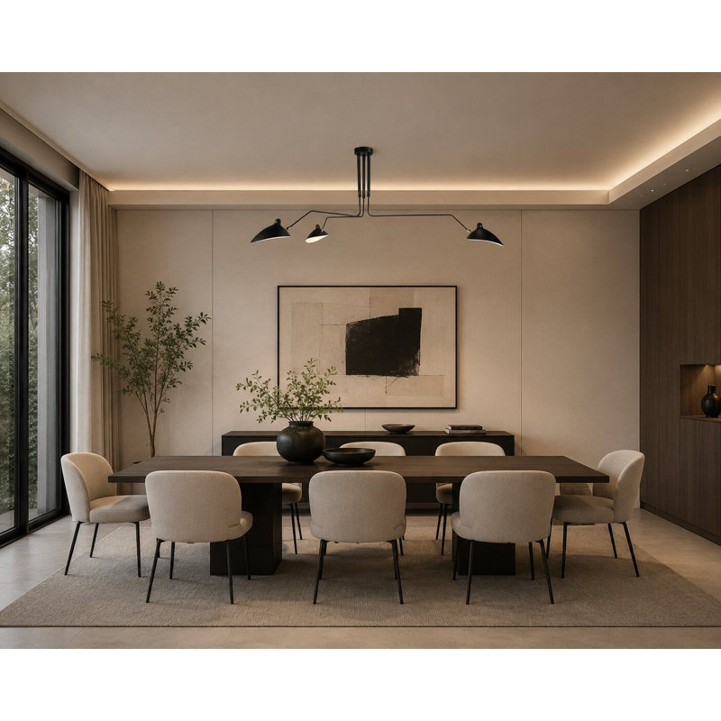 Plafonnier encastré 3 lumières Modern, Noir