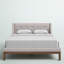 Grand lit plateforme tapissier Aveza, beige, l 66 po x L 88,78 po x H 39,96 po-68112541-68112513