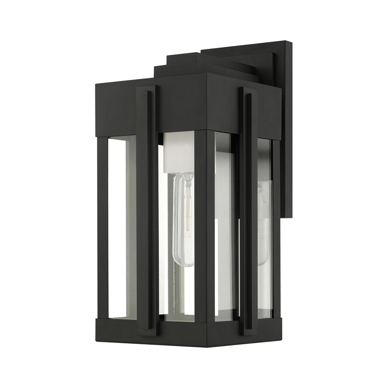Lanterne murale d'extérieur H 13,25 po Ikeisha, Noir