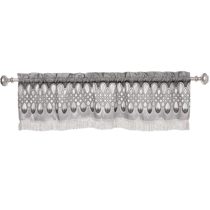 Tailored Window Valance, Silver