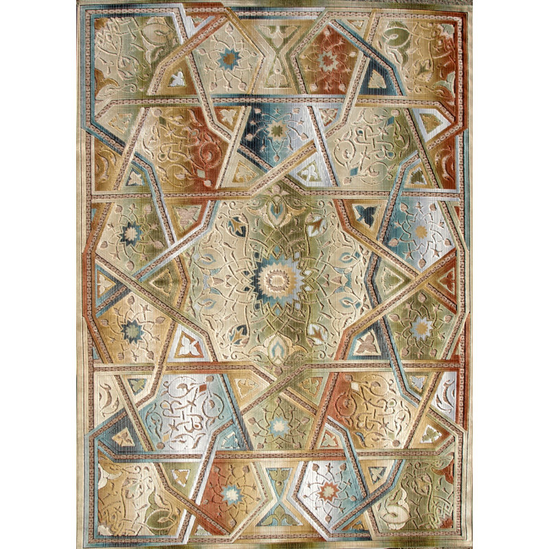 Abstract Viscose Area Rug, Rectangle 110 x 170cm