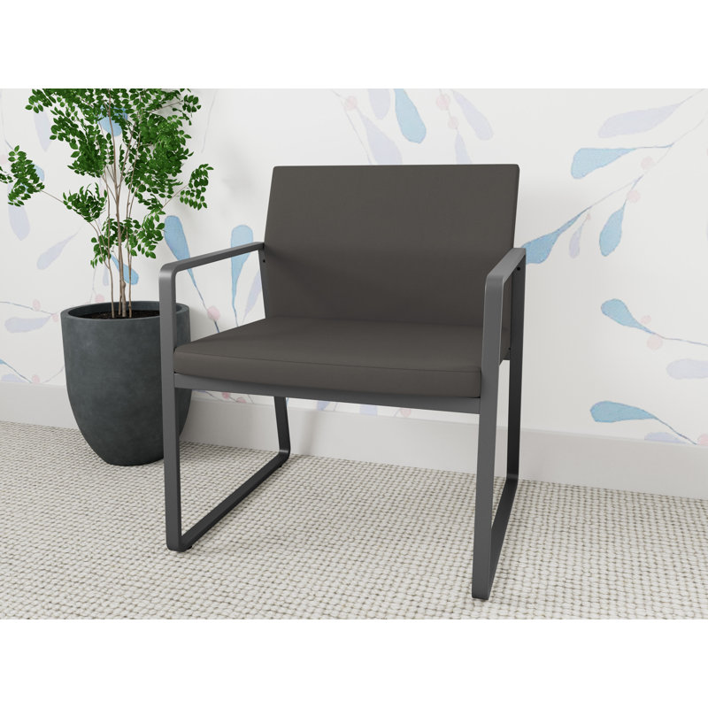 Chaise d'invité surdimensionnée Gansett, Anthracite, Vinyle gris anthracite Patriot Plus