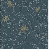 Camariya Floral Metallic Wallpaper Double Roll
