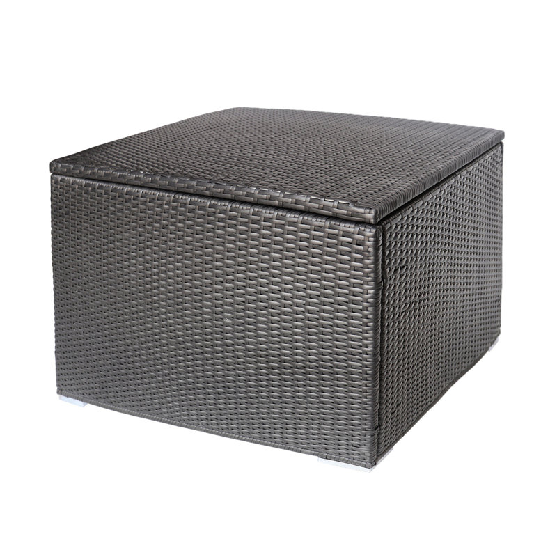 Iron Frame Outdoor Storage In Grey , 32.89 In. X 24.51 In., Patio Enhancement Box With Resilient Frame, Depth Width Height, Aid