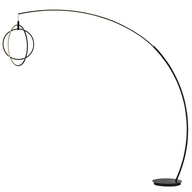 Rylan 83'' LED Arched Floor Lamp, Black