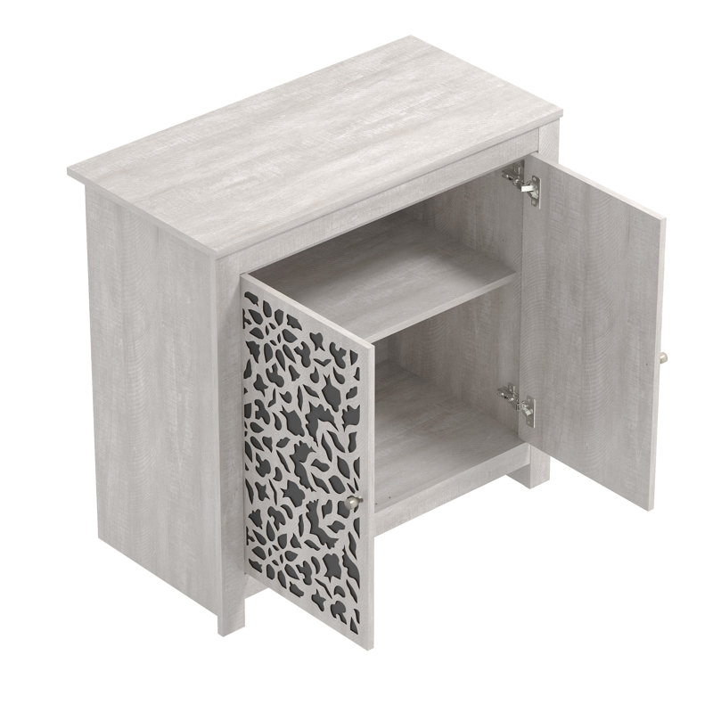 Arrastia 30.9" 2 Door Accent Cabinet, Dusty Grey Oak
