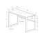 Bureau d'ordinateur, bureau personnel, ordinateur portable, travail, verre trempé, métal, contemporain, moderne-263282359
